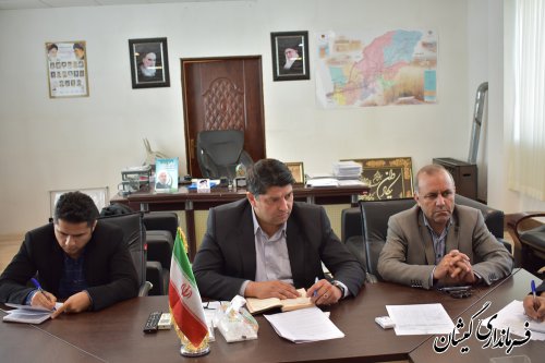 جلسه کارگروه ساماندهی امور گندم، آرد و نان شهرستان گمیشان برگزار شد