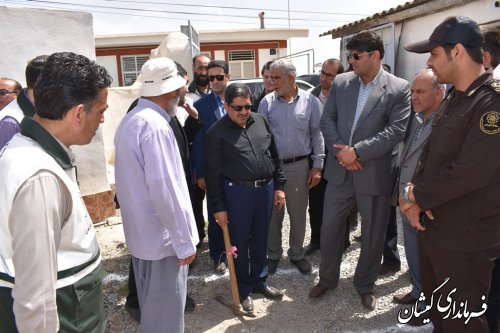 مراسم کلنگ زنی بازسازی نخستین واحدروستایی گمیشان برگزارشد