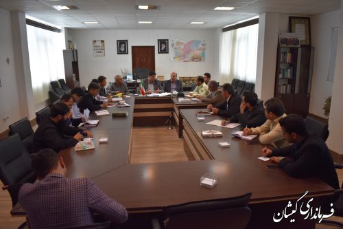 جلسه ستاد بازسازی و نوسازی شهرستان گمیشان برگزار شد