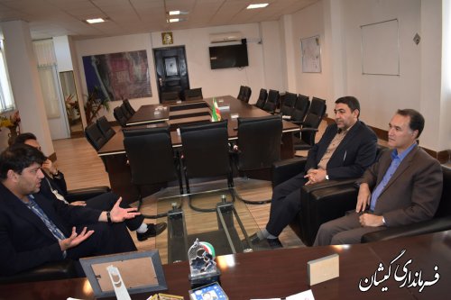 دیدار مدیریت شعب بانک سپه استان با فرماندار گمیشان