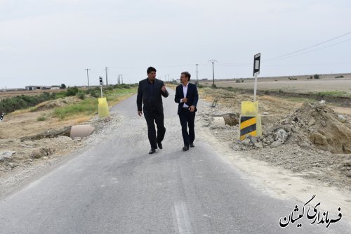بازدید فرماندار گمیشان از جاده های ارتباطی بریده شده در سیل اخیر