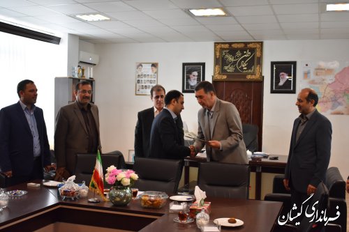 مراسم تکریم و معارفه رئیس شرکت گاز شهرستان گمیشان برگزار شد