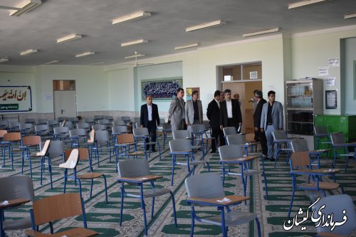 بازدید رییس حوزه سنجش استان از محل برگزاری کنکور98 گمیشان