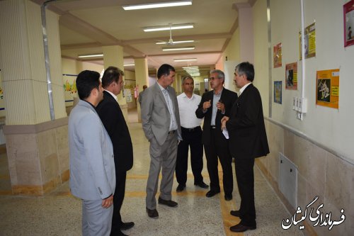 بازدید رییس حوزه سنجش استان از محل برگزاری کنکور98 گمیشان