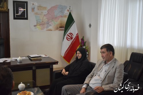 حضور معاون توسعه مدیریت و منابع استانداری گلستان در فرمانداری گمیشان
