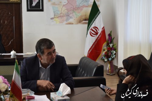 ﻣﻼﻗﺎﺕ ﻋﻤﻮﻣﻲ با فرماندار گمیشان برگزار شد
