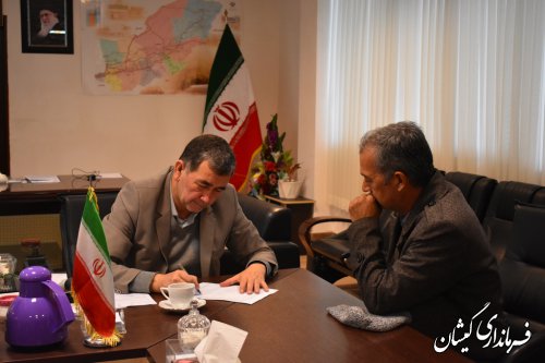 فرماندار گمیشان به درخواست ها و مشکلات مردم شهرستان رسیدگی کرد