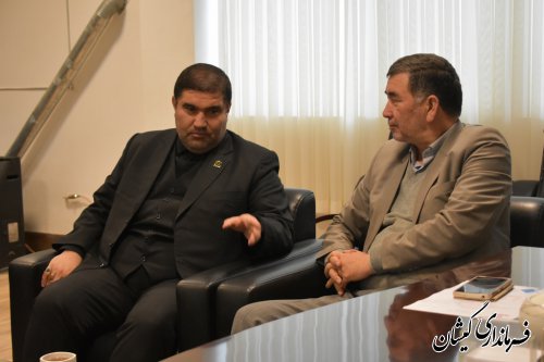 دیدار مدیرکل بنیاد مسکن انقلاب اسلامی گیلان  با فرماندار گمیشان