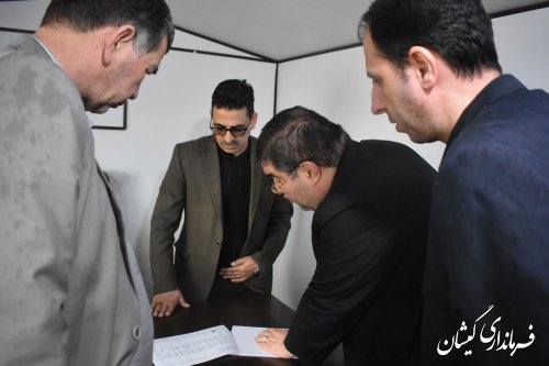 بازدیدفرماندار بهمراه مدیرکل بنیادمسکن انقلاب اسلامی گیلان ازپروژه احداث50 واحدی