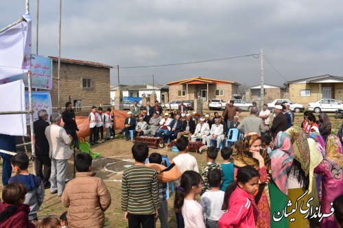 آیین کلنگ زنی مدرسه 2 کلاسه در روستای قرنجیک خواجه خان بخش گلدشت