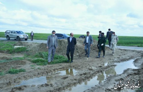 بازدید استاندار گلستان از ایجاد دایک حفاظتی در گمیشان
