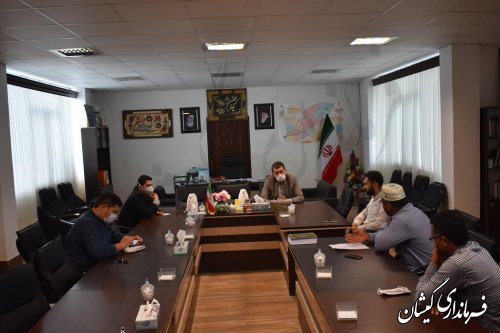 دیدار دهیار و اعضای شورای خواجه نفس با فرماندار گمیشان