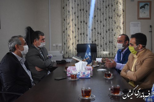 حضور فرماندار گمیشان در اداره دامپزشکی شهرستان