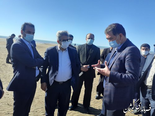 بازدید معاون وزیر میراث فرهنگی، صنایع دستی وگردشگری ازساحل توماچلرچارقلی