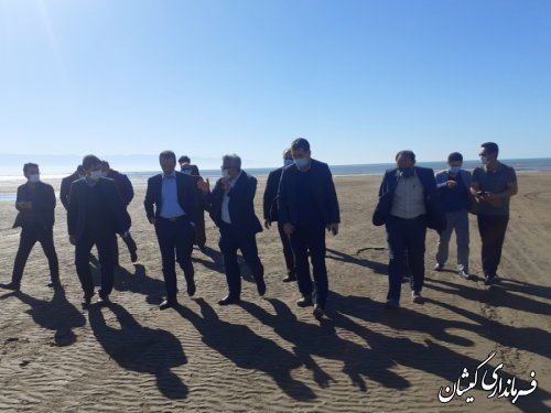 بازدید معاون وزیر میراث فرهنگی، صنایع دستی وگردشگری ازساحل توماچلرچارقلی