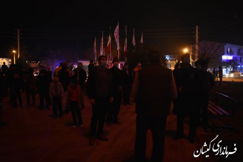 طنین بانگ الله اکبر همراه با مراسم نور افشانی در گمیشان