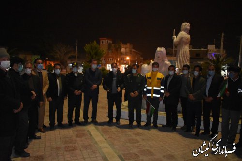 طنین بانگ الله اکبر همراه با مراسم نور افشانی در گمیشان