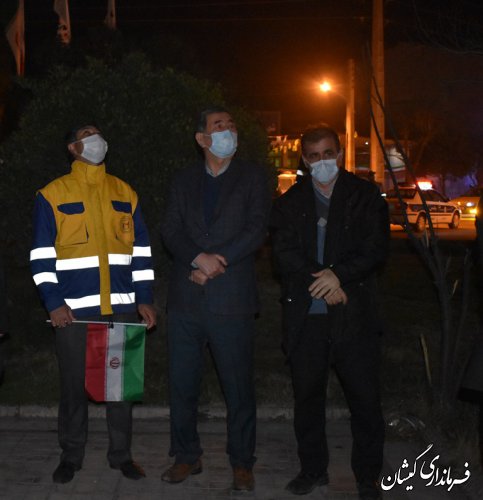 طنین بانگ الله اکبر همراه با مراسم نور افشانی در گمیشان