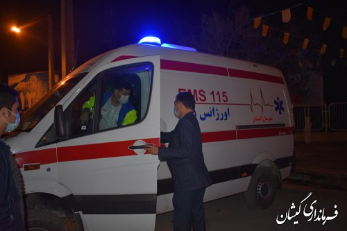 طنین بانگ الله اکبر همراه با مراسم نور افشانی در گمیشان