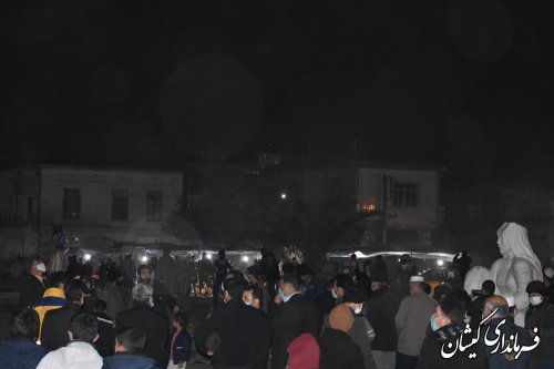 طنین بانگ الله اکبر همراه با مراسم نور افشانی در گمیشان