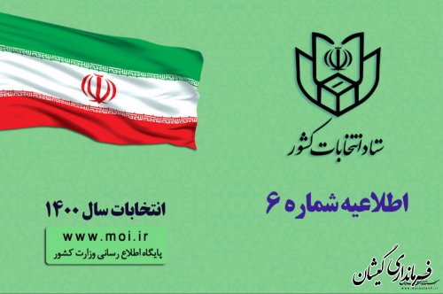 اطلاعیه شماره شش ستاد انتخابات کشور صادر شد/ اعلام زمان بندی و جزئیات ثبت نام داوطلبان انتخابات ششمین دوره شوراهای اسلامی شهر/ اعلام چهار روش ثبت نام الکترونیک و حضوری