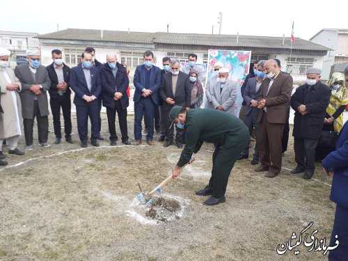مراسم کلنگ زنی مدرسه شهدای روستای دهنه گمیشان برگزار شد
