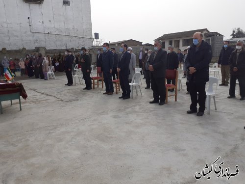 مراسم کلنگ زنی مدرسه شهدای روستای دهنه گمیشان برگزار شد