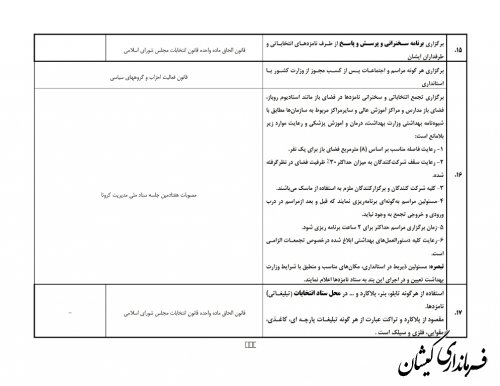 مصادیق مجاز وغیرمجاز تبلیغات انتخابات 1400