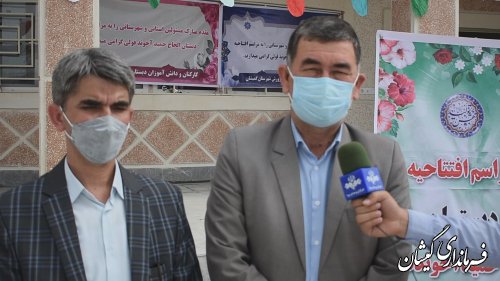 مدرسه 6 کلاسه حاج حمیدآخوند قولی افتتاح وبه بهره برداری رسید