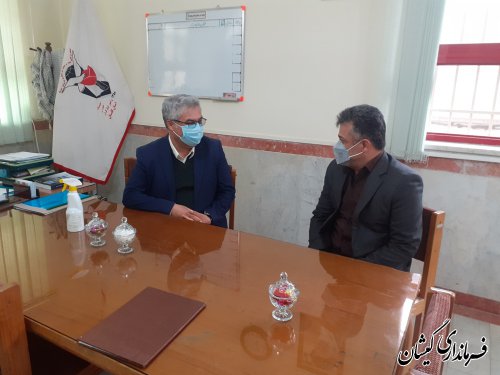 بازدید سرپرست فرمانداری گمیشان از اداره بنیادشهید وامورایثارگران شهرستان