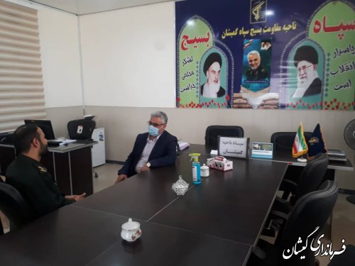 دیدار " سقلی" سرپرست فرمانداری با "اخلی " فرمانده سپاه شهرستان گمیشان