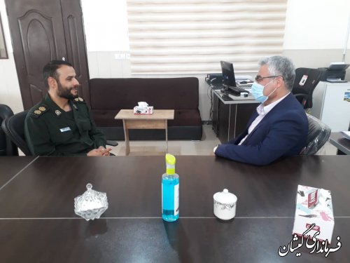 دیدار " سقلی" سرپرست فرمانداری با "اخلی " فرمانده سپاه شهرستان گمیشان