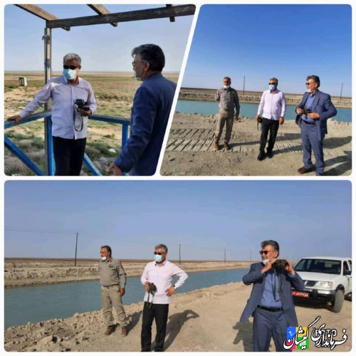 بازدید " سقلی" سرپرست فرمانداری گمیشان از کانال های مرزی و محدوده های تالاب گمیشان