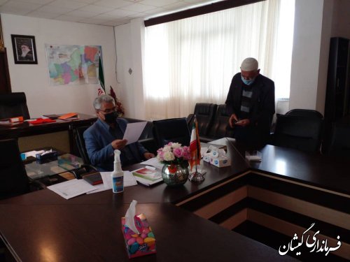 ملاقات عمومی امید سقلی سرپرست فرمانداری گمیشان با شهروندان برگزار شد