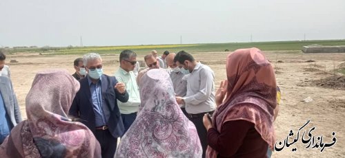 حضور سرپرست فرمانداری گمیشان در روستای خواجه نفس