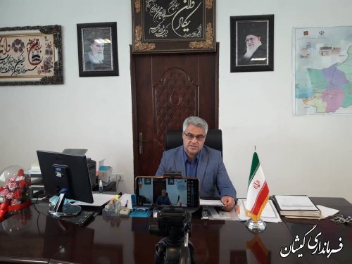 برگزاری نشست بر خط فرماندار  شهرستان گمیشان