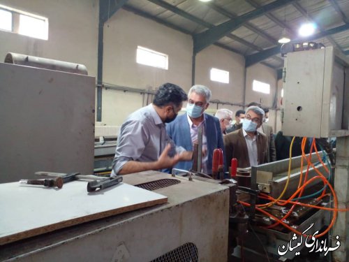 بازدید سرپرست فرمانداری از واحدهای تولیدی سطح شهرستان در راستای رفع موانع تولید