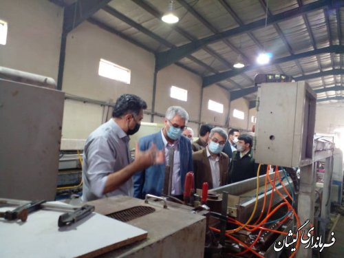 بازدید سرپرست فرمانداری از واحدهای تولیدی سطح شهرستان در راستای رفع موانع تولید