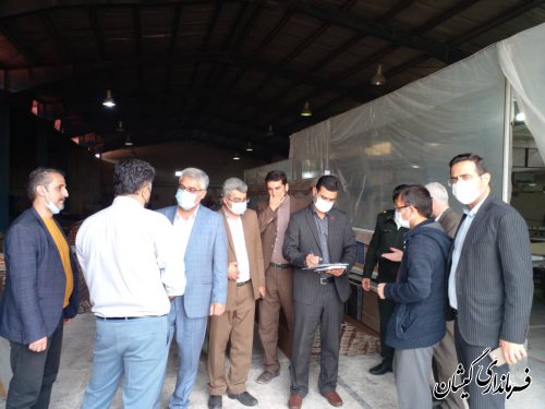بازدید سرپرست فرمانداری از واحدهای تولیدی سطح شهرستان در راستای رفع موانع تولید