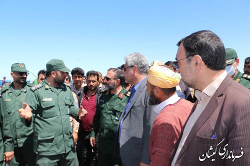 برگزاری مرحله پایانی رزمایش دریایی الی بیت المقدس در شهرستان گمیشان