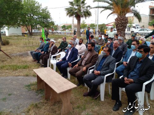 حضور فرماندار در مراسم غبار روبی یادمان شهدای گمنام گمیش تپه