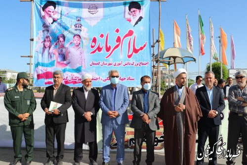 حضور و سخنرانی سرپرست فرمانداری گمیشان در پویش مردمی سلام فرمانده