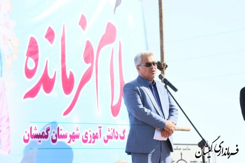 حضور و سخنرانی سرپرست فرمانداری گمیشان در پویش مردمی سلام فرمانده