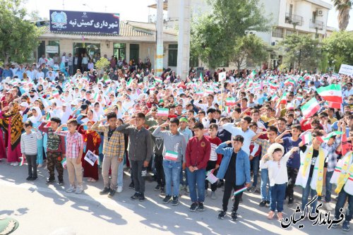 حضور و سخنرانی سرپرست فرمانداری گمیشان در پویش مردمی سلام فرمانده