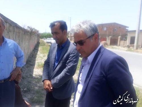  بازدید و بررسی فرماندار گمیشان از طرح بازگشایی معبر در روستای خواجه نفس