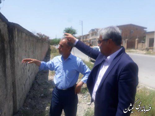  بازدید و بررسی فرماندار گمیشان از طرح بازگشایی معبر در روستای خواجه نفس