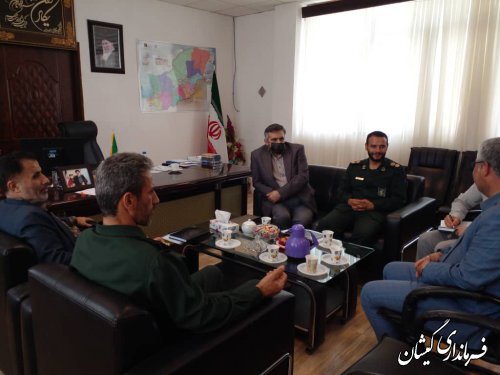 دیدار جانشین فرمانده سپاه نینوا استان گلستان در امور بسیج اقشار، باسرپرست فرمانداری گمیشان