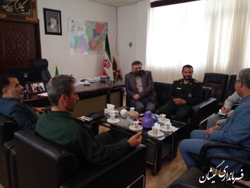 دیدار جانشین فرمانده سپاه نینوا استان گلستان در امور بسیج اقشار، باسرپرست فرمانداری گمیشان