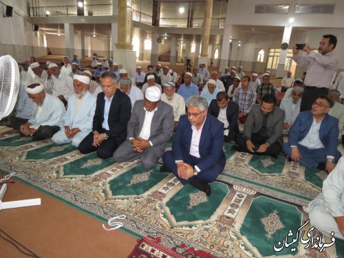 حضور و سخنرانی سقلی فرماندار گمیشان در جمع نماز گزاران جمعه سیمین شهر  