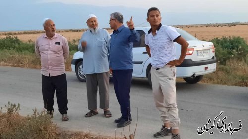 بازدید سقلی فرماندارگمیشان از روستای قرنجیک خواجه خان